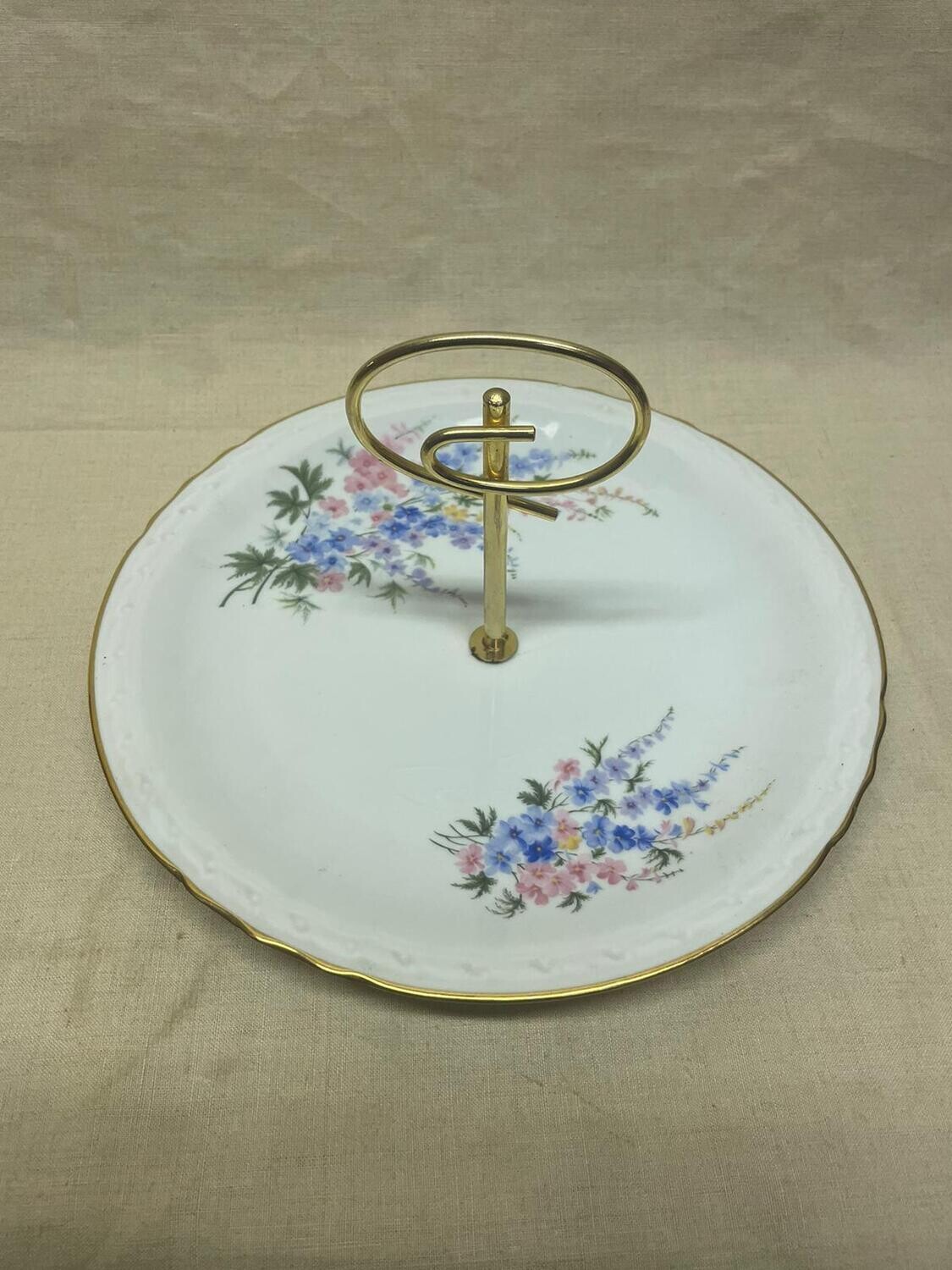 Plateau à fromage en porcelaine P.DUSSAULT - D 24 cm H13,5 cm