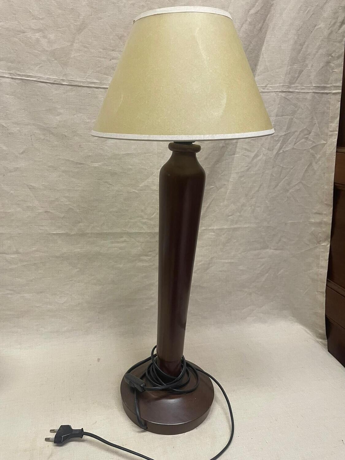 Lampe en bois avec abat-jour - 60 cm