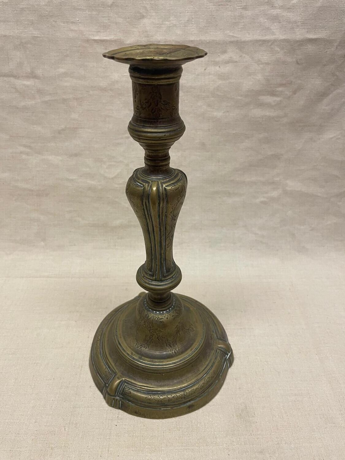Bougeoir en laiton - 26,5 cm