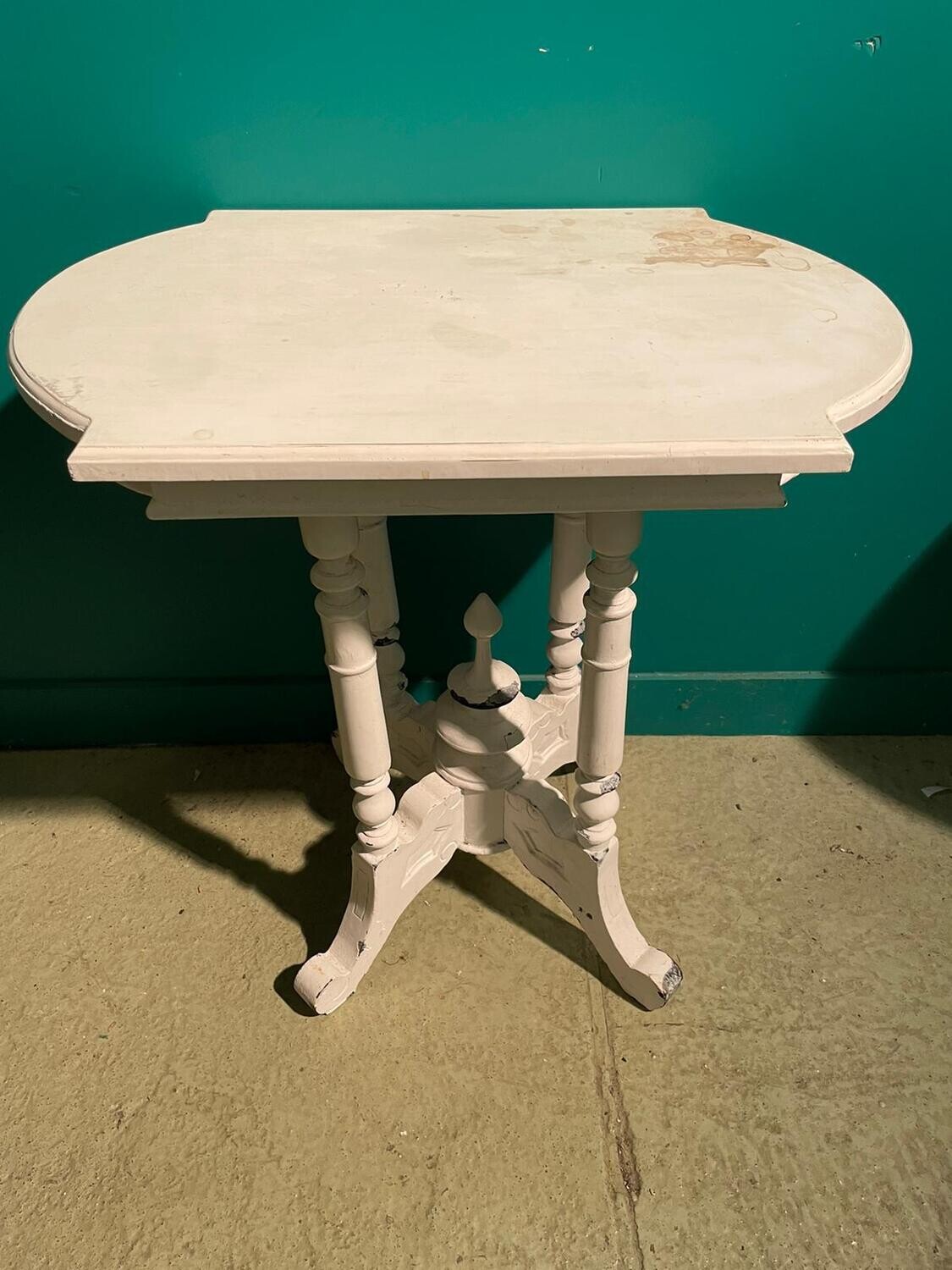 Table d'appoint en bois peint  - 63 x 60 x 40 cm