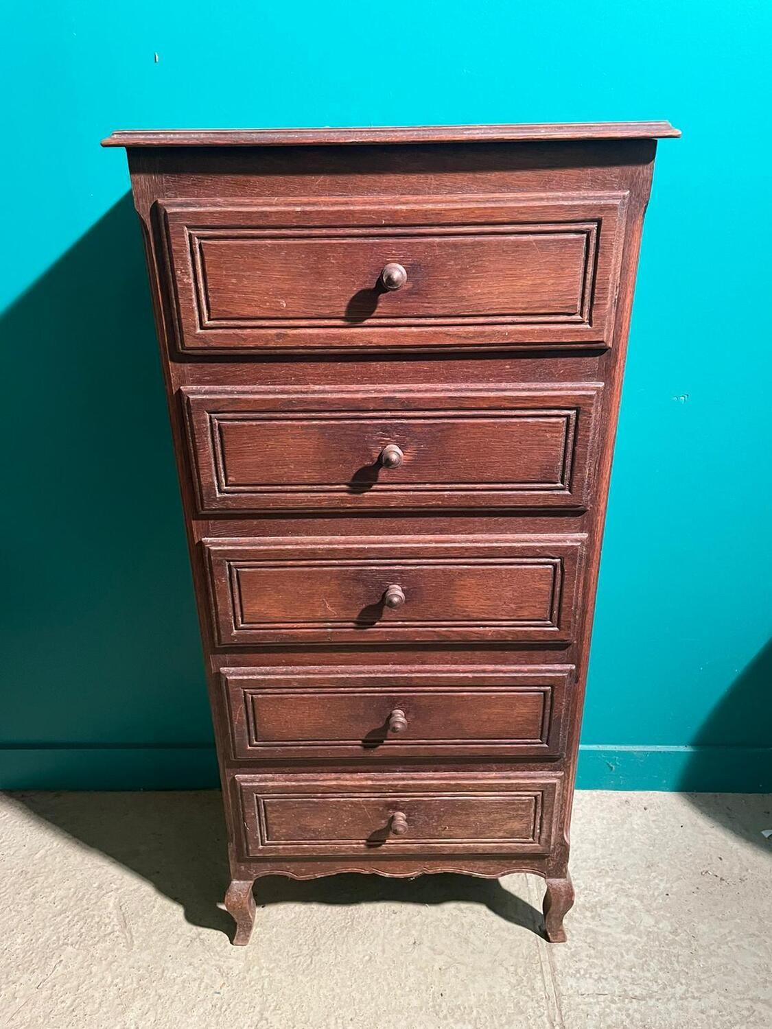 Chiffonnier  à cinq tiroirs - 110 x 52 x 30 cm