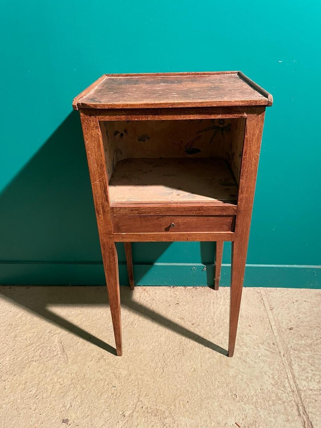 Table de chevet en bois avec tiroir - 72 x 35 x 30 cm