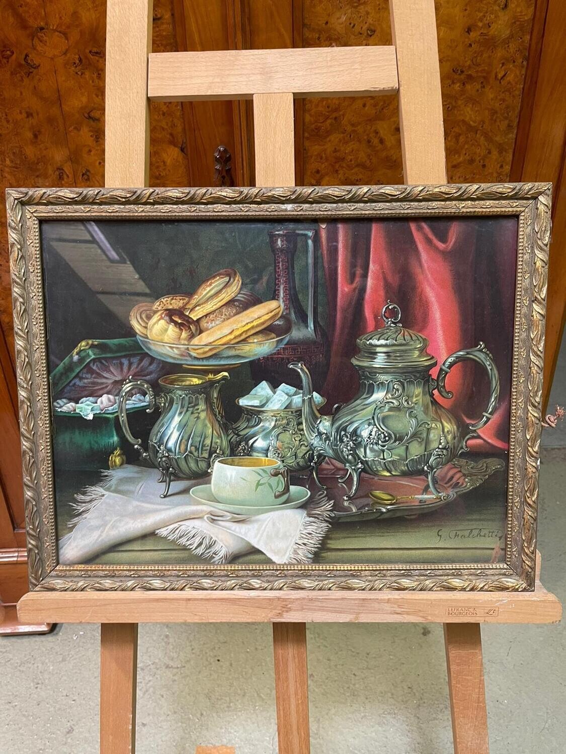 Nature morte sur bois - 56x44 cm