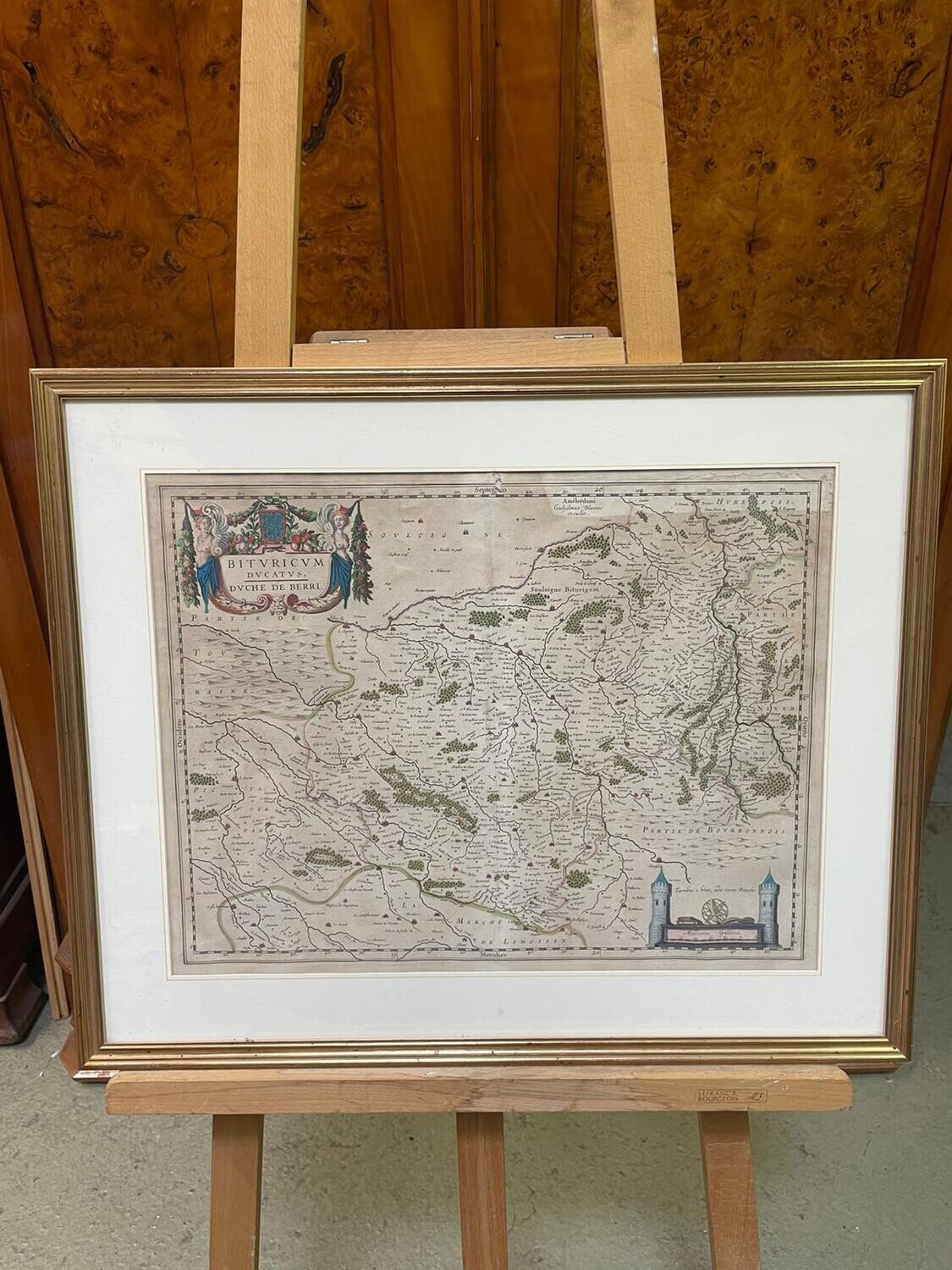 Carte du Berry - 56 x 67 cm