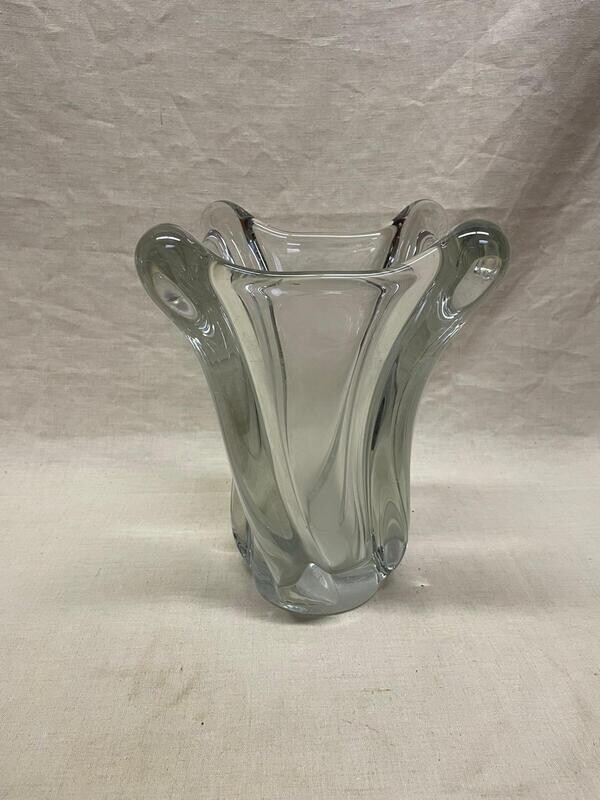 Vase en cristal mouvementé - H 25 cm