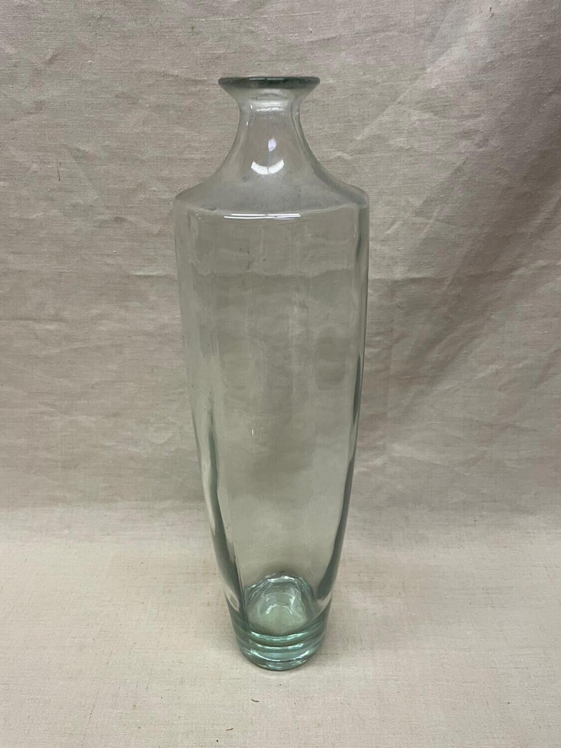 Long vase en cristal - H 38 cm