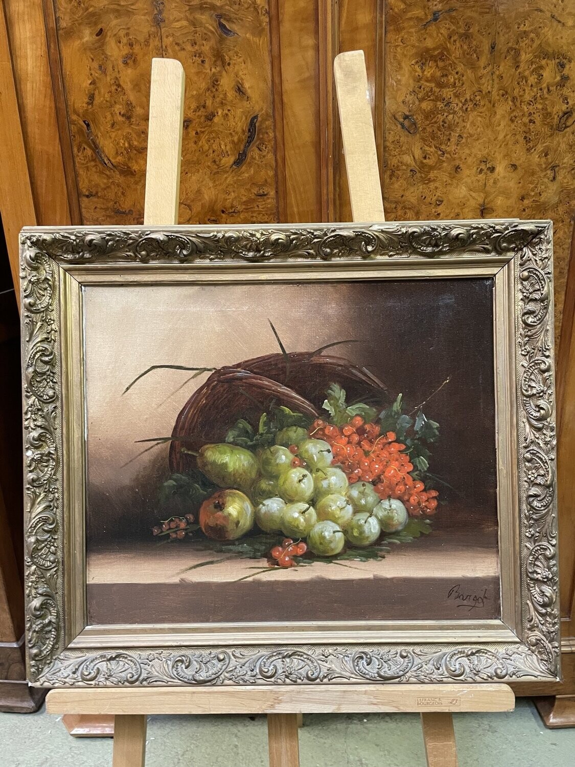 Magnifique huile sur toile représentant une nature morte - 68 x 60 cm