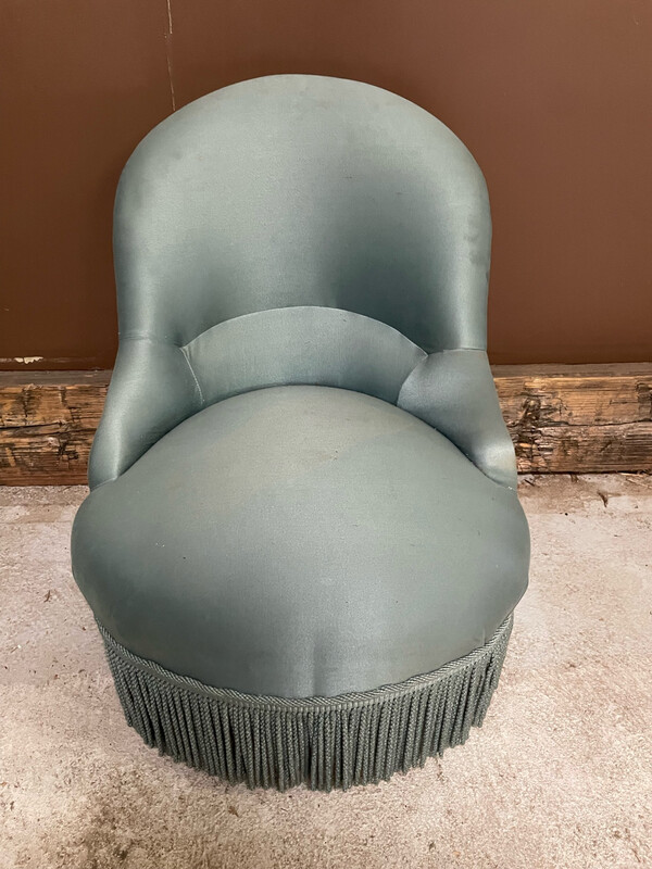 Fauteuil en tissu bleu