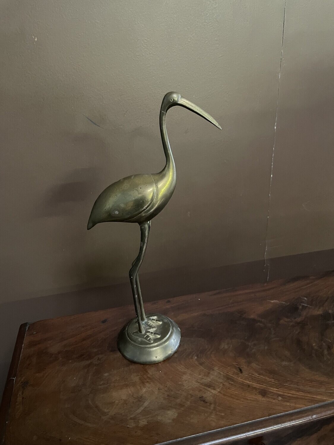 Statuette en laiton cuivré fait main - 29,5 cm