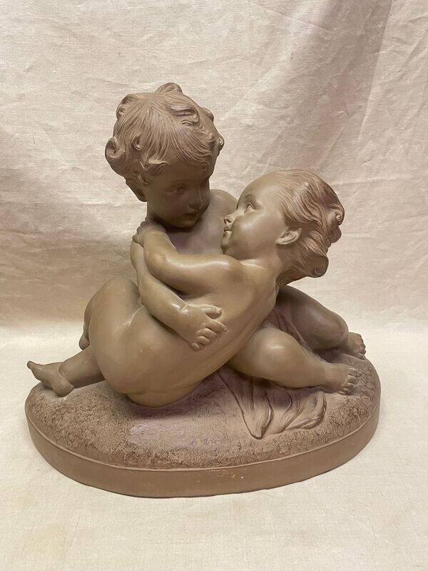 GORI Les amours Terre cuite signée - 37 x 45 x 19,5 cm