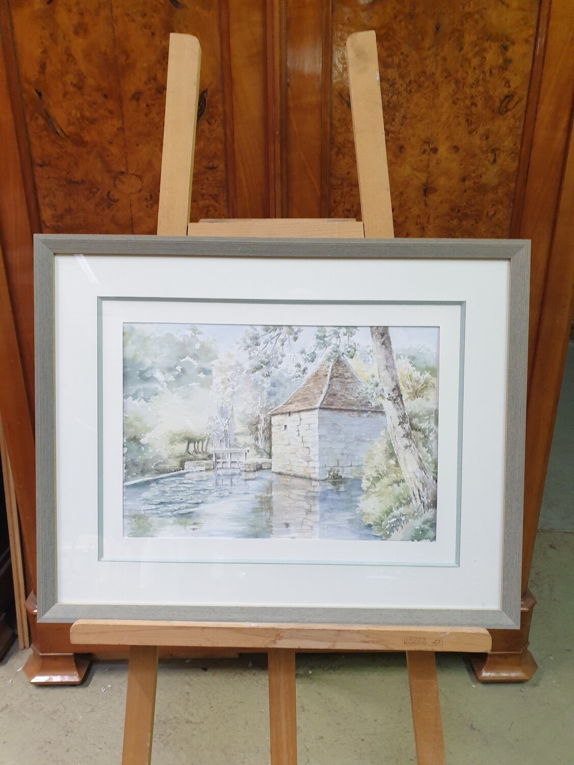 Aquarelle "Moulin" GUY ALIBERT - 69 x 56 cm