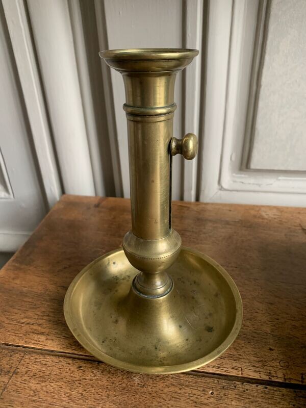 Bougeoir en laiton doré - 18cm
