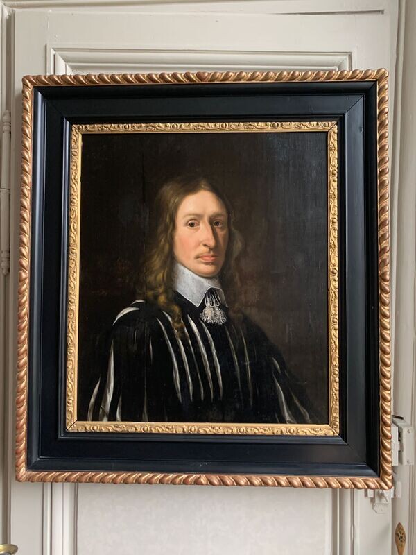 Magnifique portrait d'un homme école hollandaise - 17è - 80x87,5 cm
