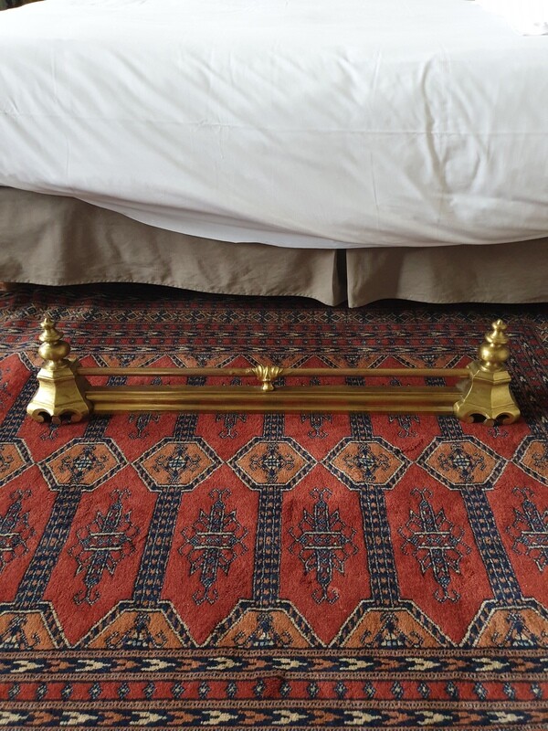 Barre de foyer en bronze doré - Largeur 100 cm