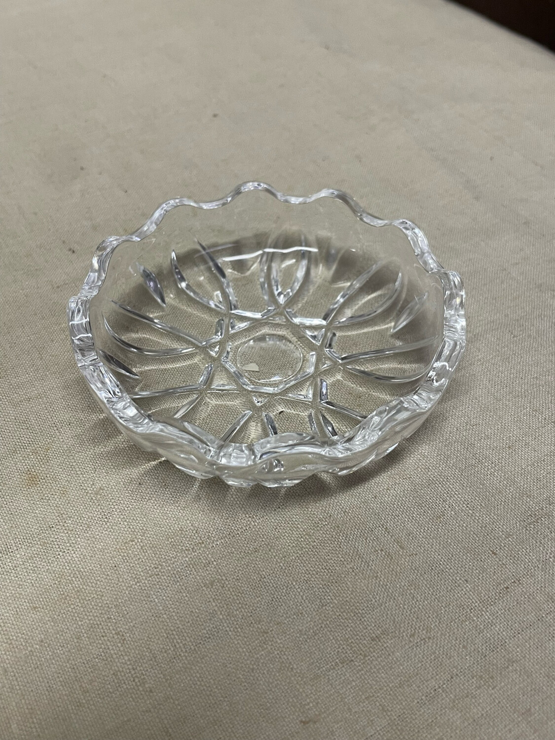 Cendrier en cristal taillé Bohemia