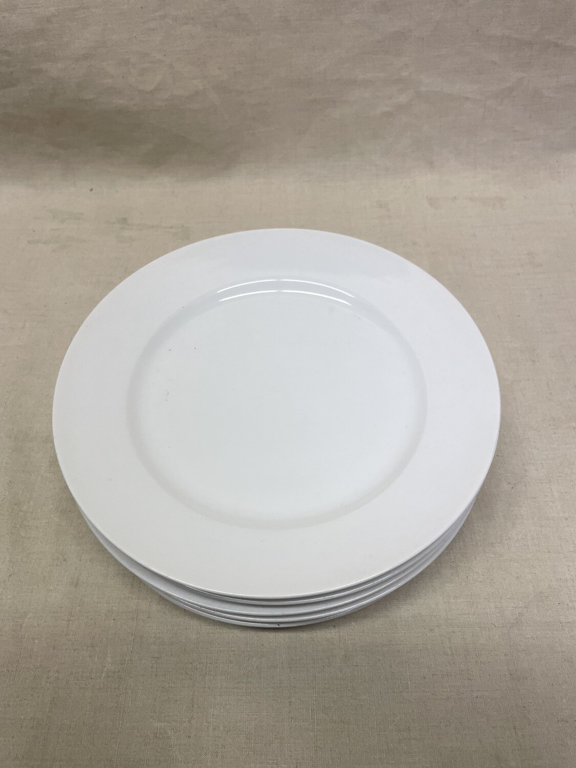 Ensemble de 5 assiettes en porcelaine blanche - 23 cm