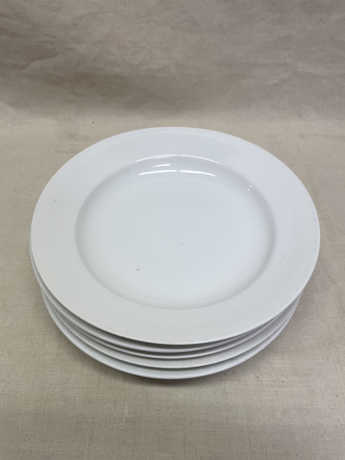 Ensemble de 5 assiettes creuse en porcelaine blanche - 23 cm