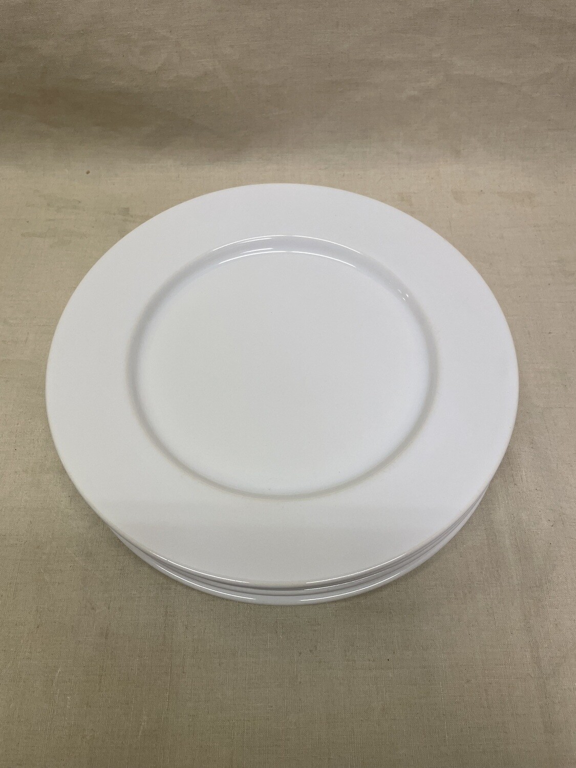 Ensemble de 4 assiettes en porcelaine blanche - 26 cm