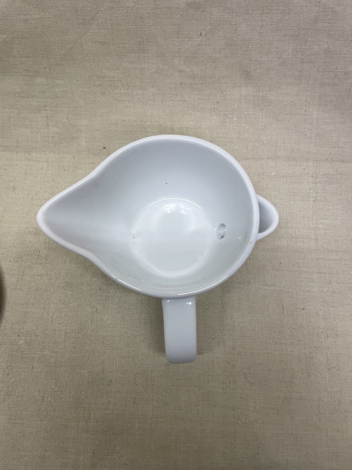 Récipient pour sauce en porcelaine blanche - H 13 cm