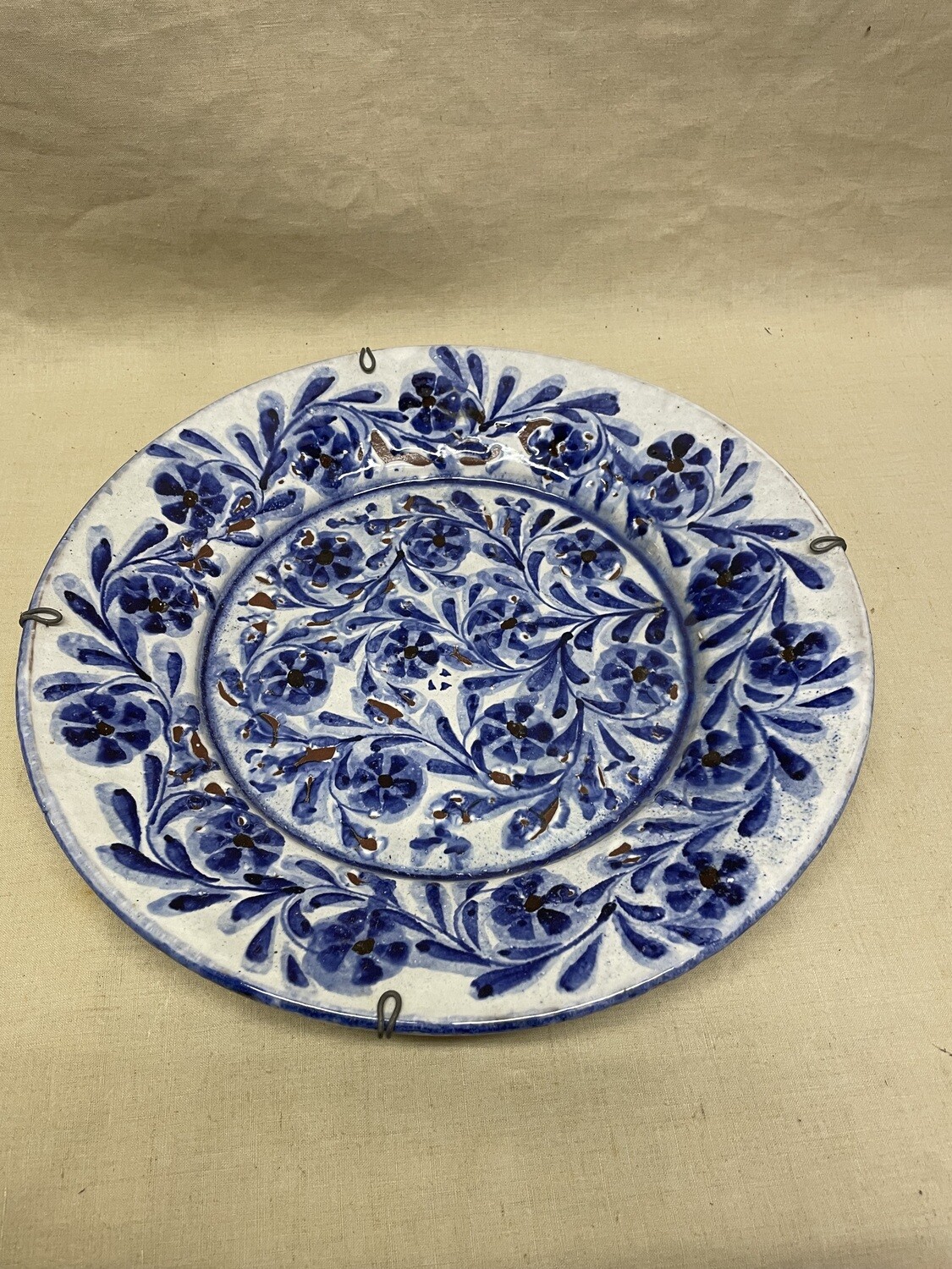Plat en terre cuite rond - D 35,5 cm