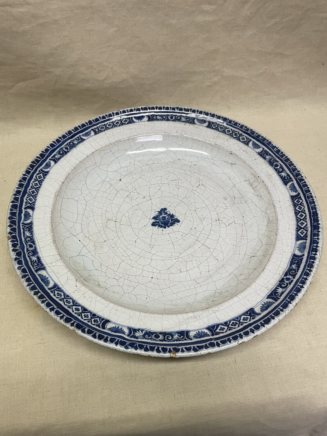 Plat en terre cuite ancien - D 40 cm
