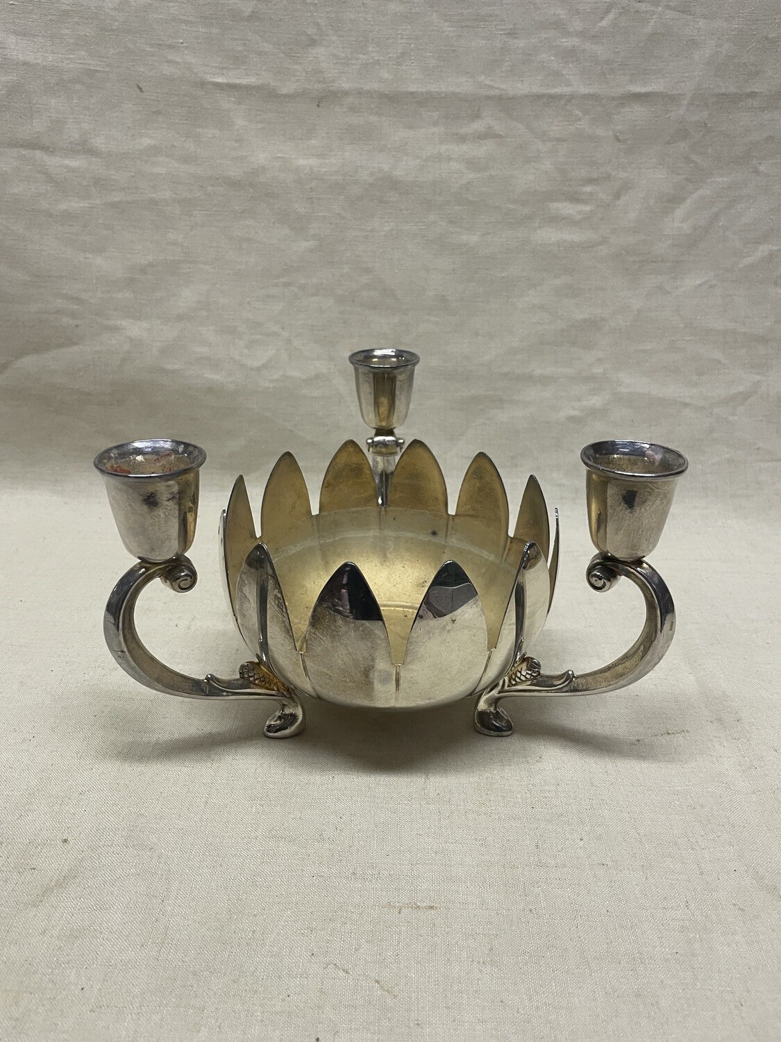 Bougeoir à trois bras - 12 cm