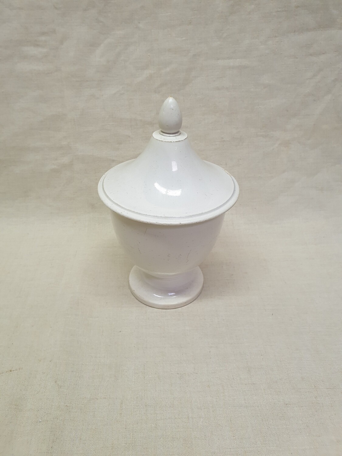Sucrier en porcelaine blanche - 18 cm