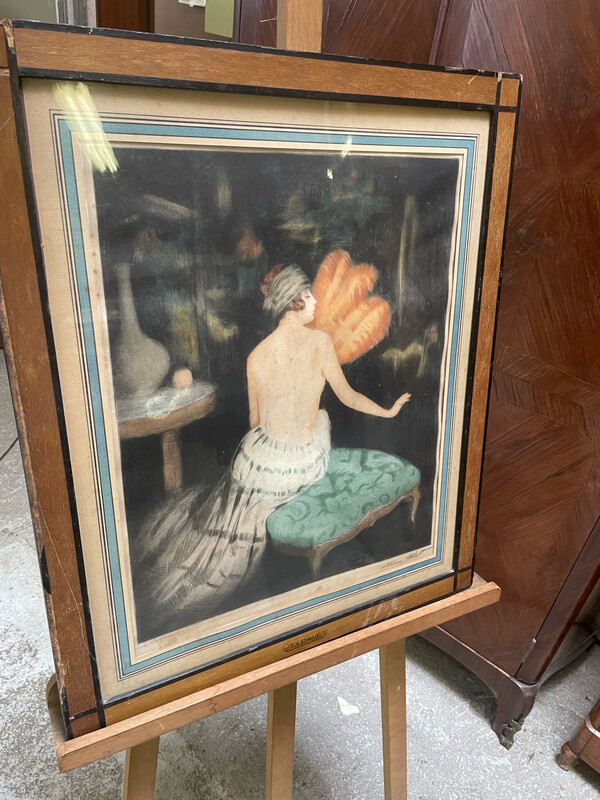 William ABLETT (1877-1937) "La bague", eau-forte, sbd et titrée sur le cadre - 49 x 39 cm