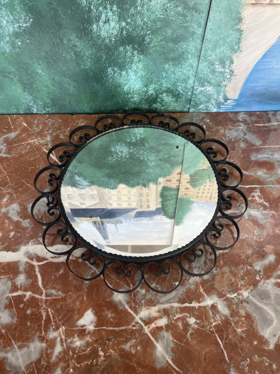 Miroir en metal - 28,5 cm