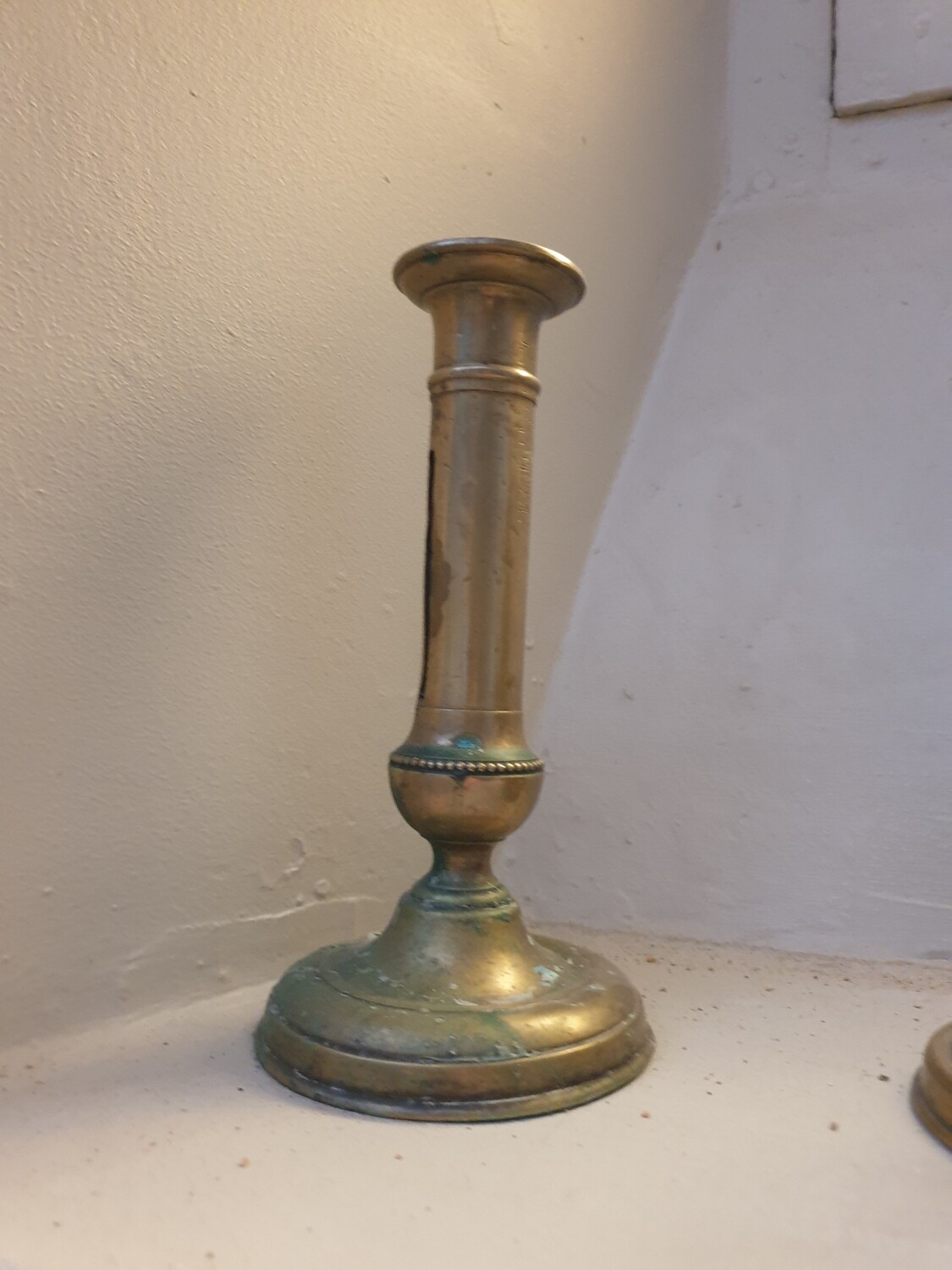 Bougeoir doré - 18 cm
