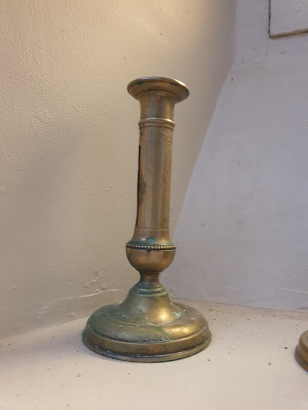 Bougeoir doré - 18 cm