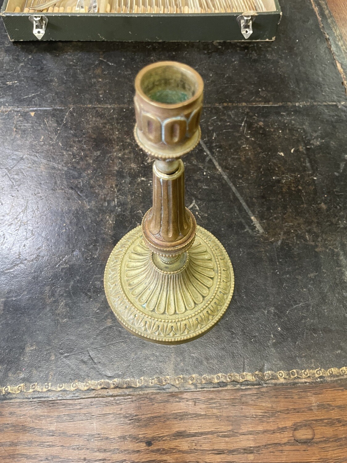 Bougeoir doré - 24 cm