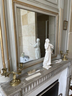 Statue en plâtre représentant Jeanne d'Arc - H 42 cm