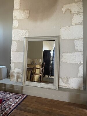 Miroir repeint en gris - 97 x 130 cm