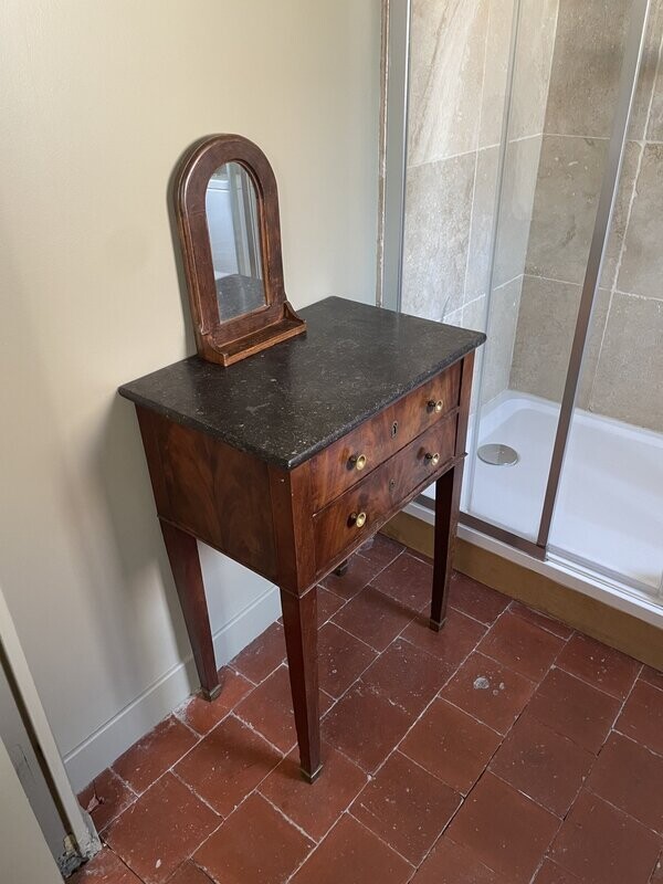 Miroir en bois - H 35 x L 21 cm