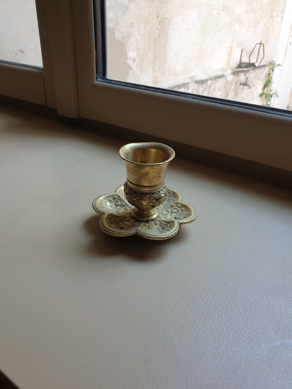 Bougeoir en laiton  - 8 cm