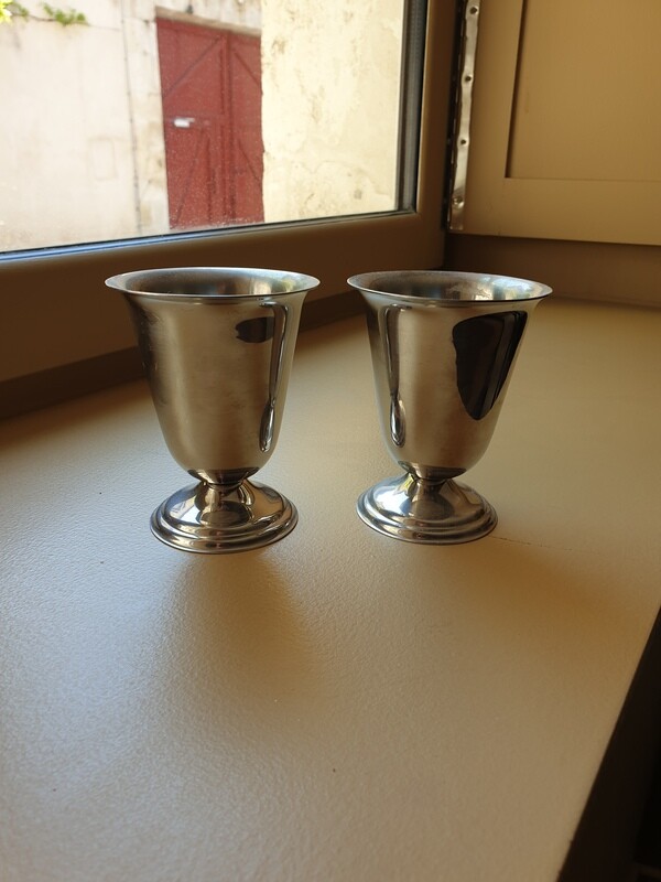 Paire de coupes en inox - 8,5 cm