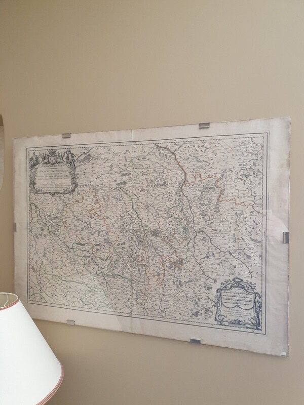 Carte de la "Province de Berry" - 77 x 54 cm