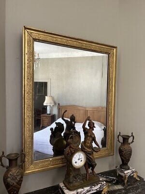 Miroir ancien doré - 73 x 88 cm