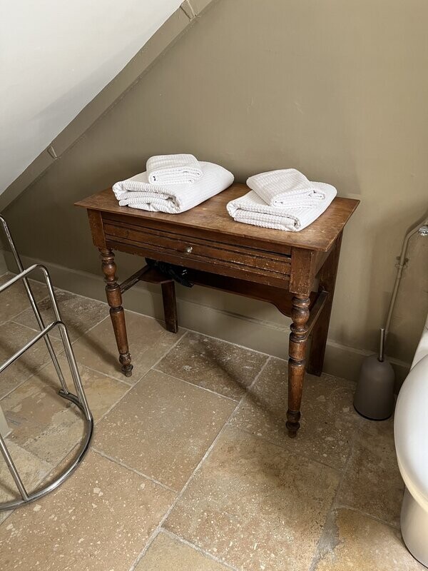 Table d'appoint en bois avec tiroir - 74 x 80 x 41 cm