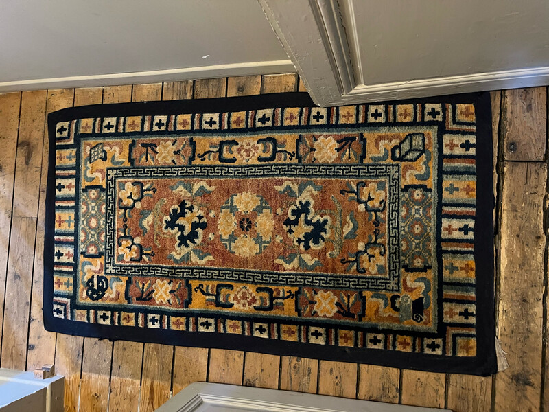 Tapis bleu et rose - 143 x 78 cm