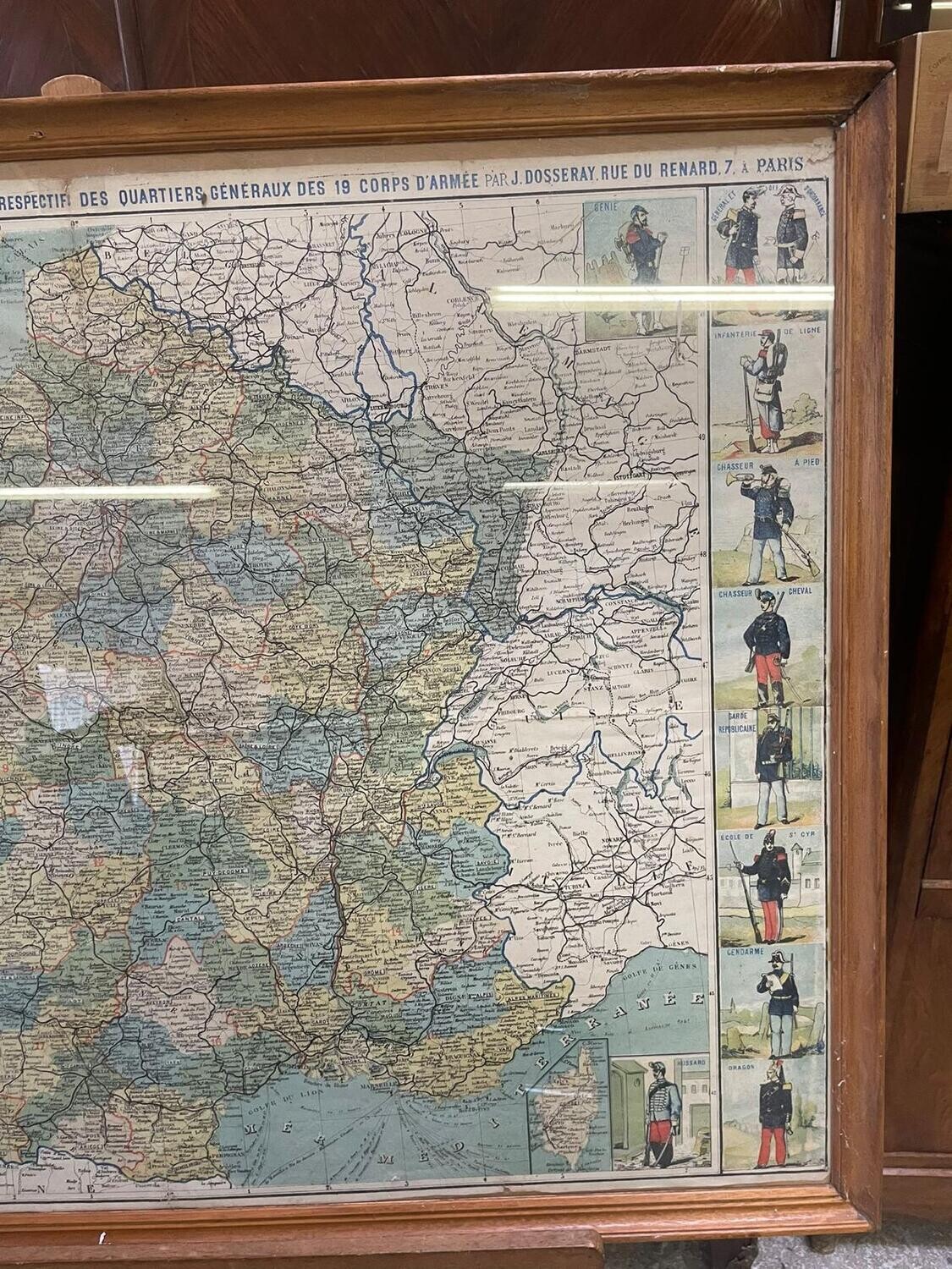 Carte représentant la France - 99,5 x 75,5 cm