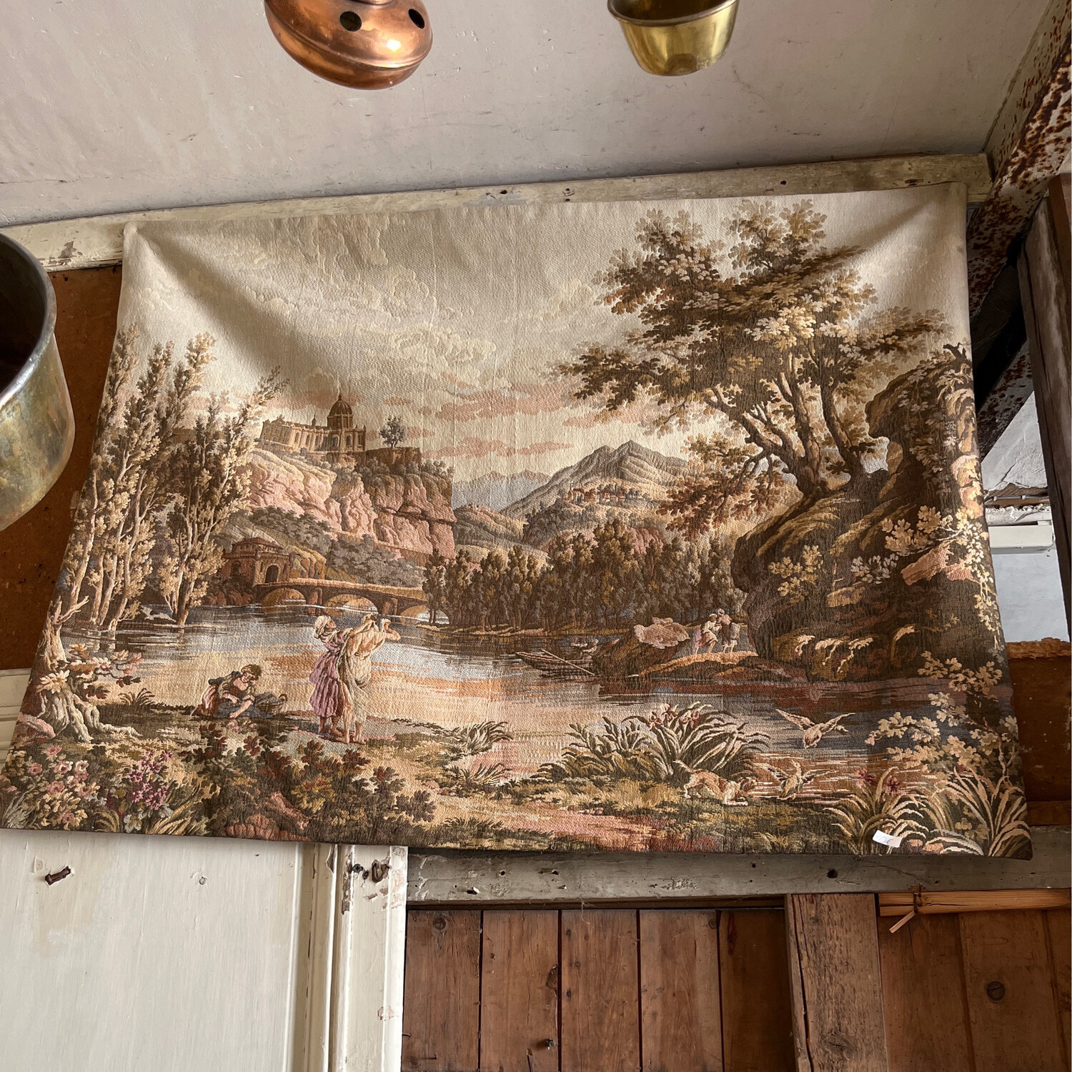 Tapisserie mécanique scène rurale - 127 x 137 cm