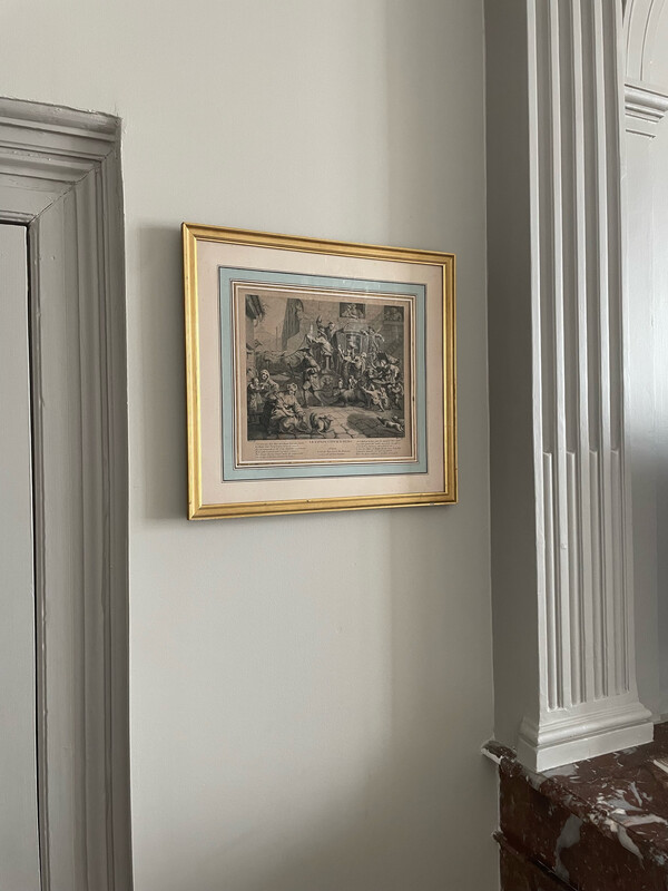 Gravure représentant "Le conducteur d'ours" - 45 x 42 cm