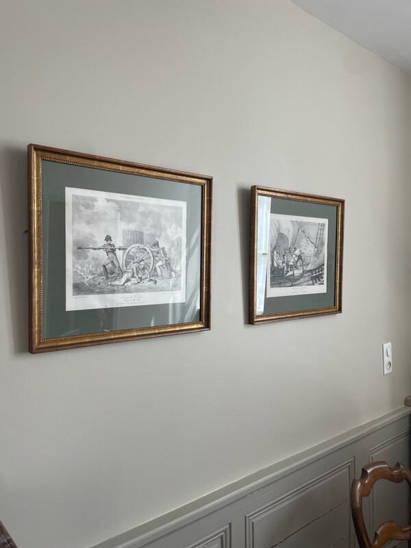Paire de gravures "Victoires et conquetes" - 51 x 58 cm