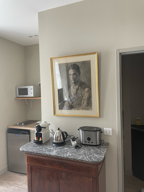 Portrait d'un jeune homme au fusain - 78 x 63 cm