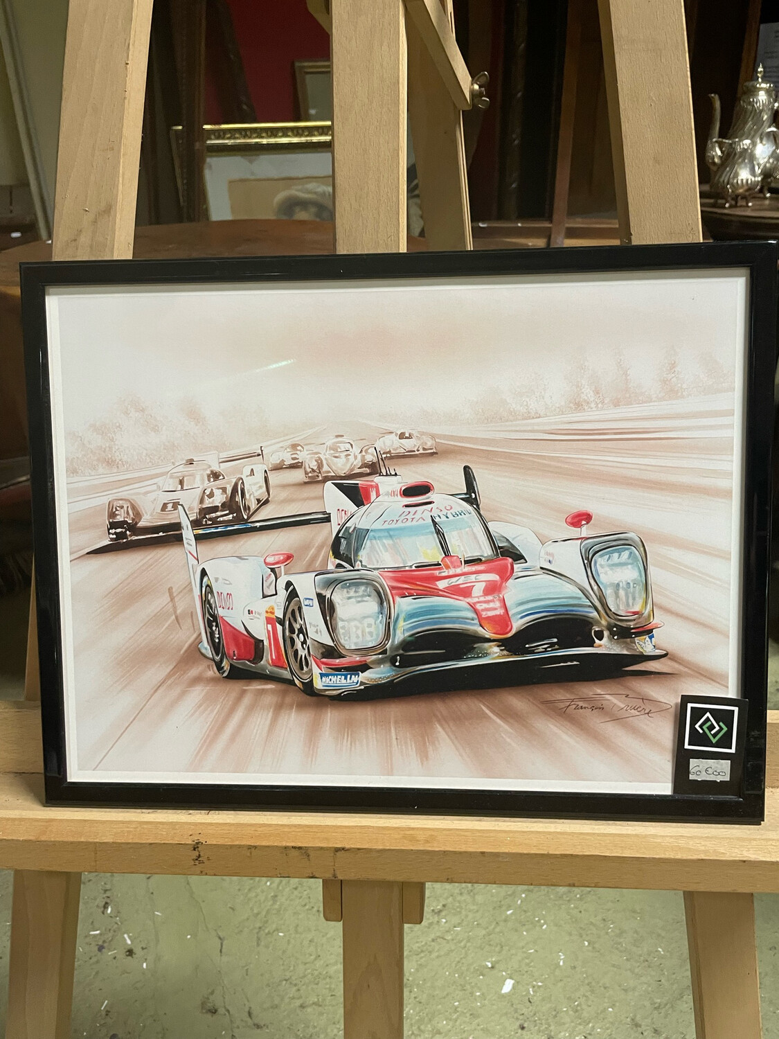 Représentation d'une voiture de course - 30 x 40 cm