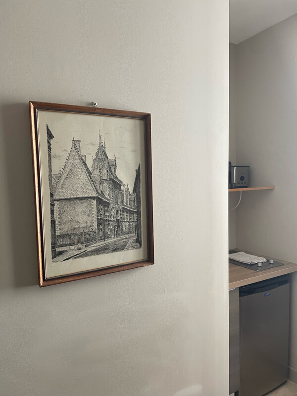 Gravure en noir et blanc BASCOULARD - 48 x 35 cm