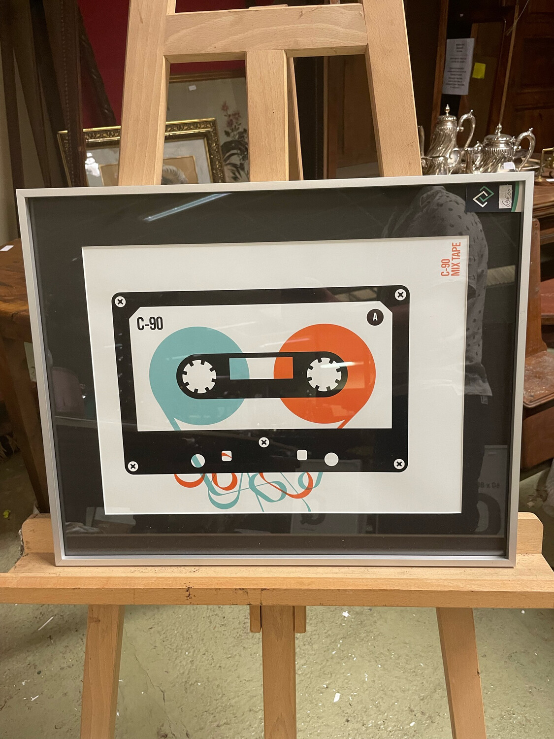 Affiche C-90 MIXTAPE dans un cadre aluminum - 40 x 50 cm
