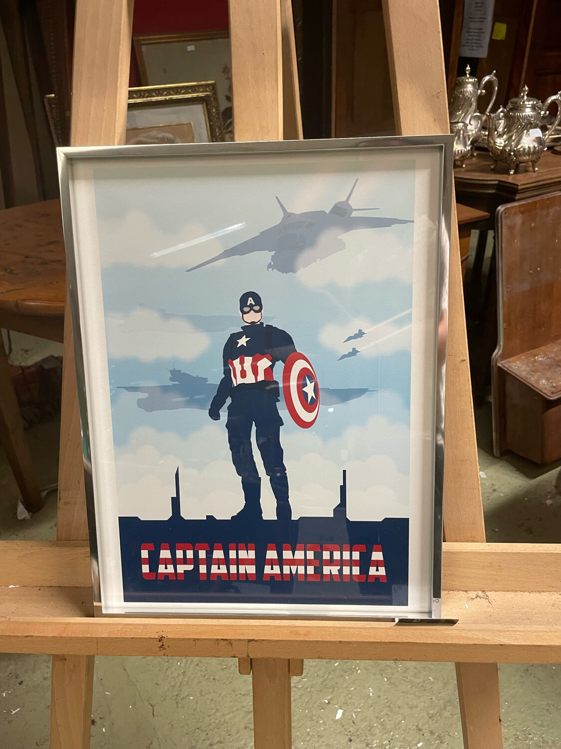 Affiche encadre de Captain America - 30 x 40 cm